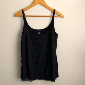 Black Ruffled Tank